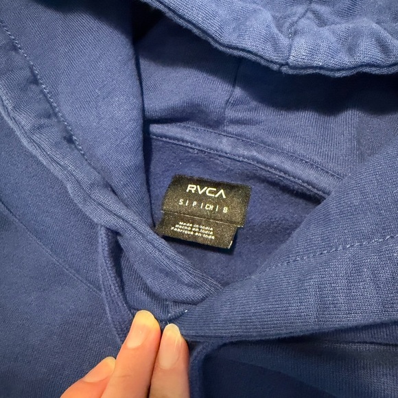 RVCA Tempted Graphic Hoodie in Moody Blue - Picture 5 of 12